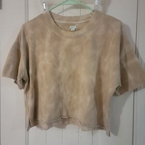 Casual Tan Tie-Dye Women’s Top